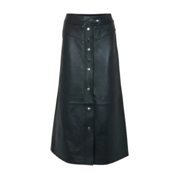Stand Studio Gianni Leather Midi Skirt - Picture 2 of 6
